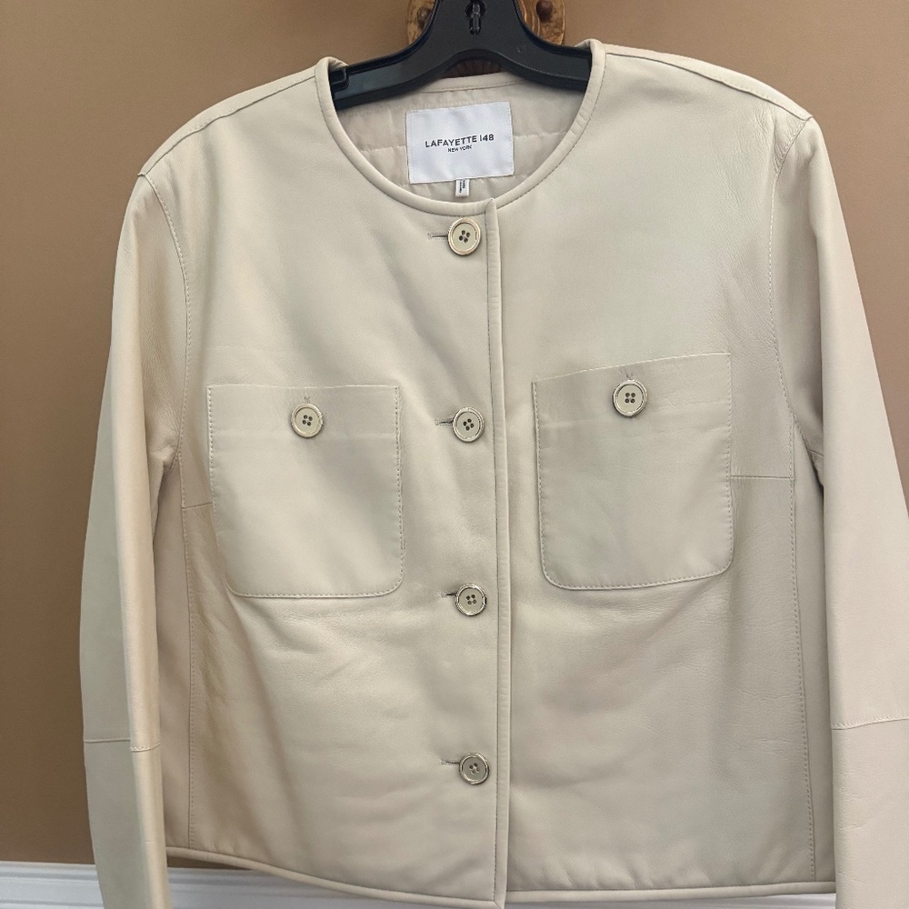 Lafayette 148 New York leather jacket, large
